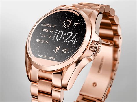 michael kors stainless steel rose gold smartwatch|michael kors mkt5045 smartwatch.